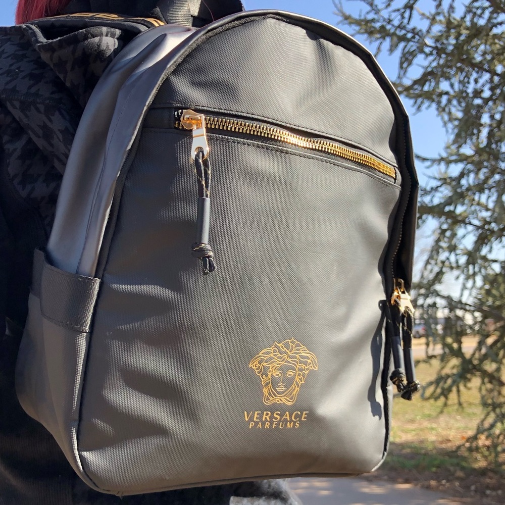 VERSACE PARFUMS - Women’s Backpack - Black and Gold